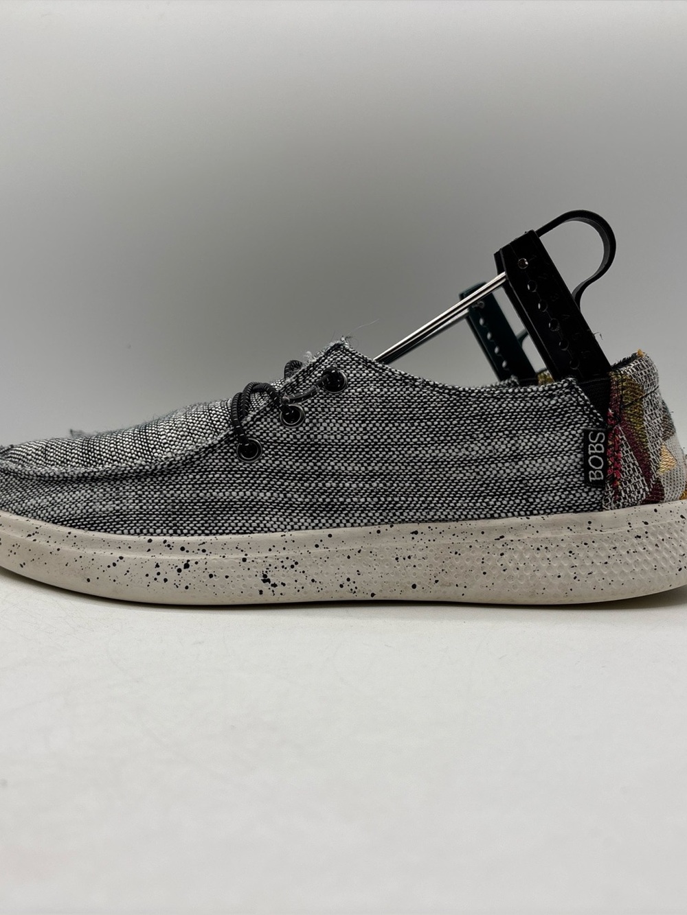 Bob’s From Skechers Skipper Big Skies Women 8.5 Gray/Black Comfort Slip On Shoes